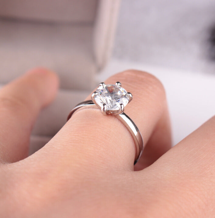 ENGAGEMENT RING SILVER FOR GIRLS
