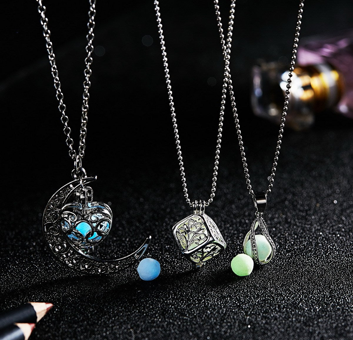 Beautiful Moon Square Heart Necklace for woman