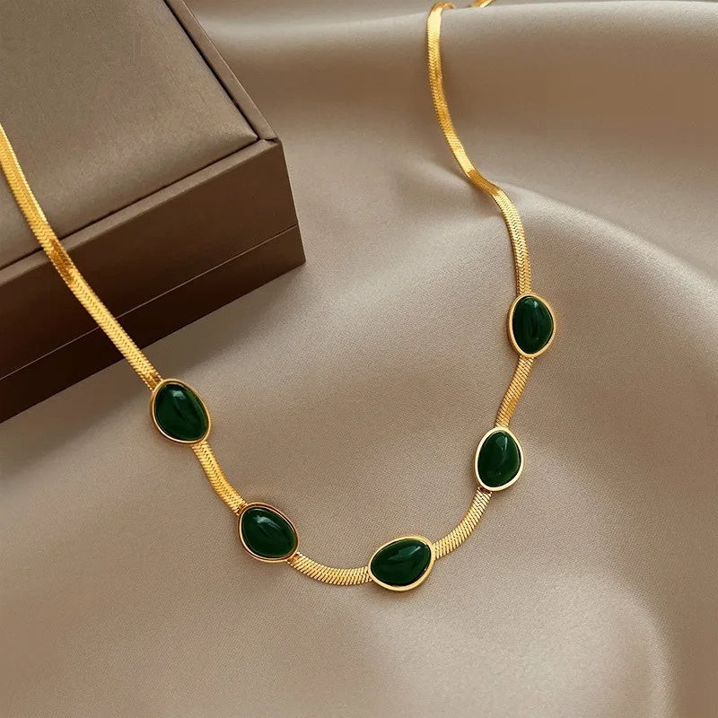 Awesome Green Stone Necklace for woman/Girls