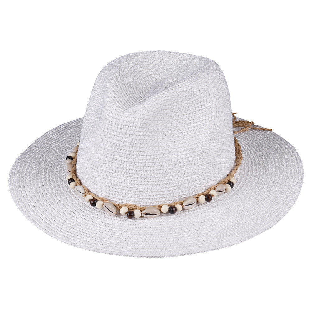 Summer Hat for females with Seaside Shell wooden bead